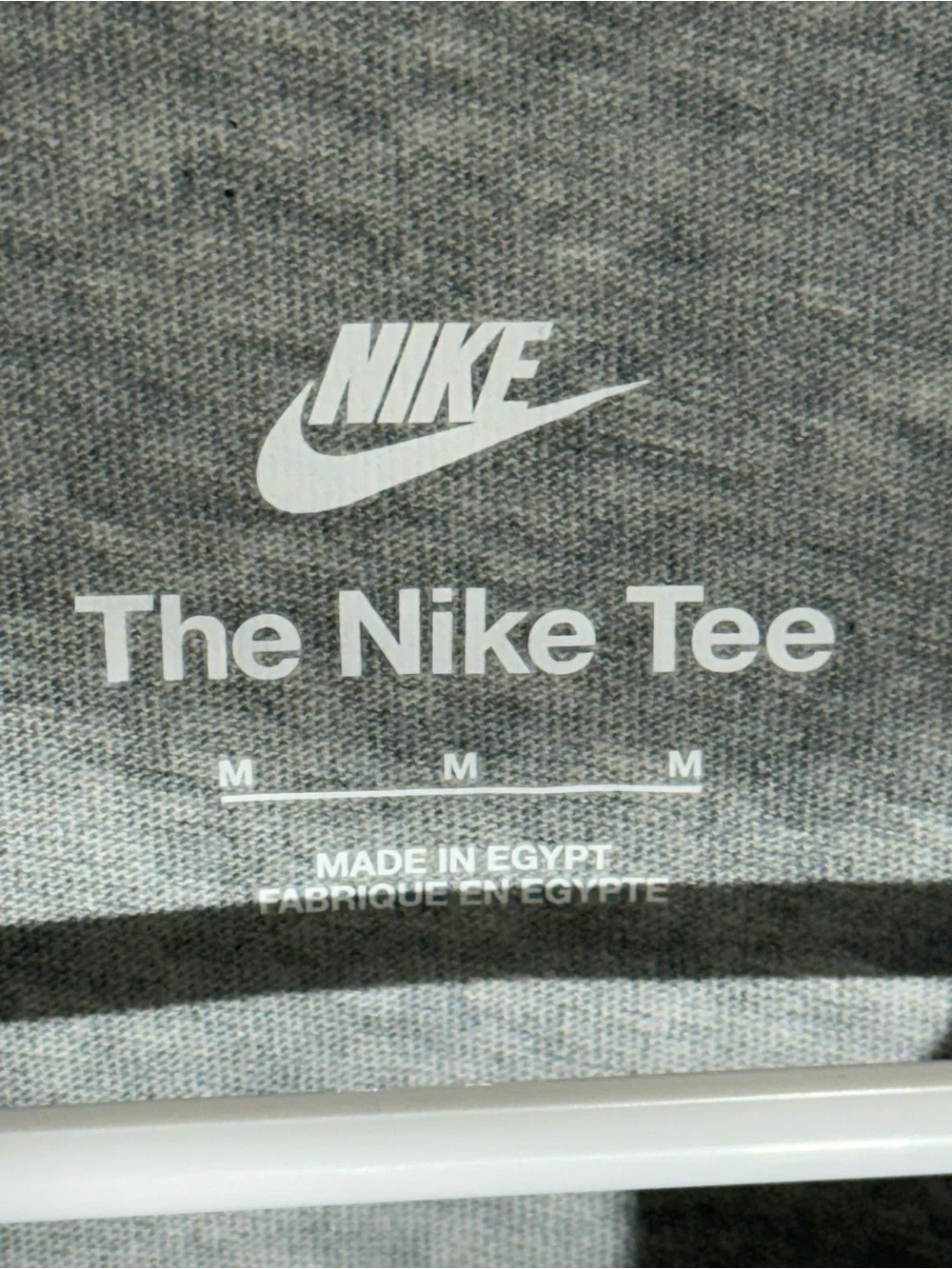 Nike Gray Heather Short Sleeve Tee with White Swoosh